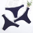 Women's Lace Fashion Cotton G-string Letter Thong Panties Sexy low Waist Briefs Underwear Female Lingerie Intimate Pants
