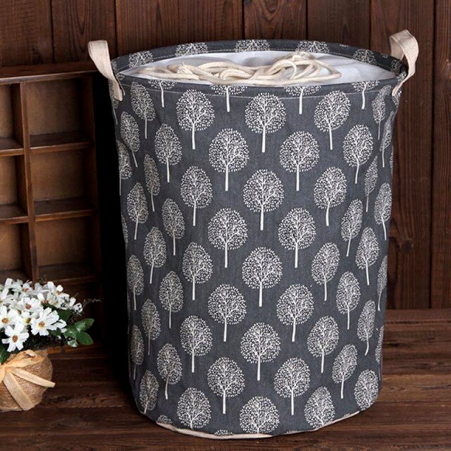 1pc Folding Laundry Basket Round Storage Bin Bag Large Hamper Collapsible Clothes Toy Basket Bucket Organizer Large Capacity