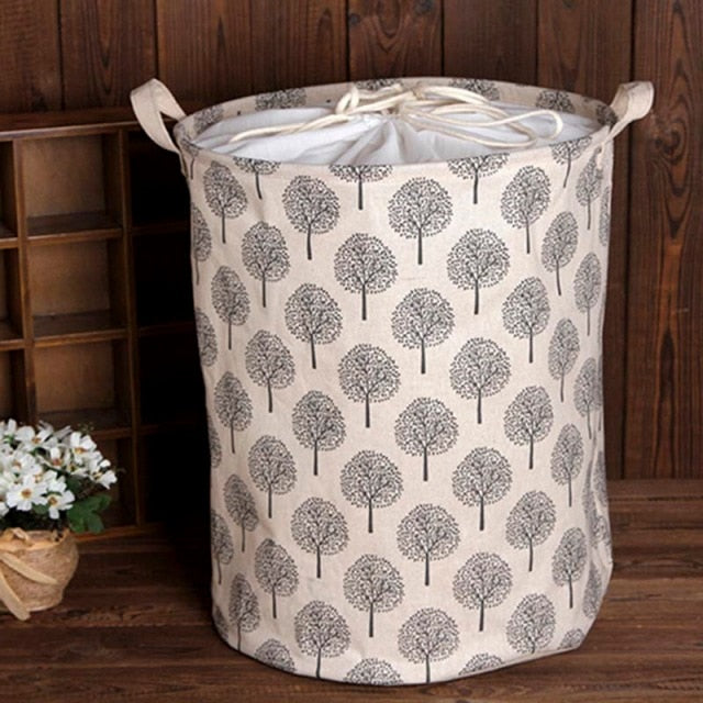 1pc Folding Laundry Basket Round Storage Bin Bag Large Hamper Collapsible Clothes Toy Basket Bucket Organizer Large Capacity