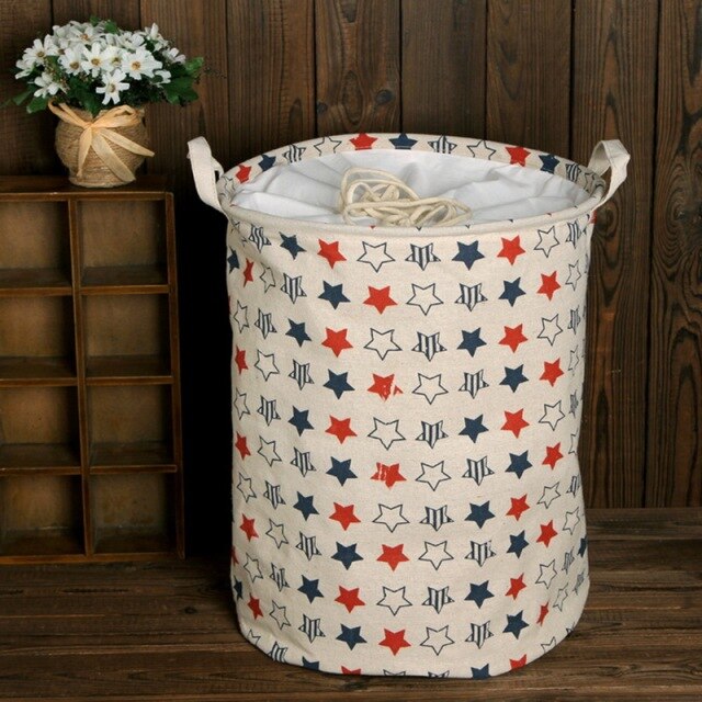 1pc Folding Laundry Basket Round Storage Bin Bag Large Hamper Collapsible Clothes Toy Basket Bucket Organizer Large Capacity