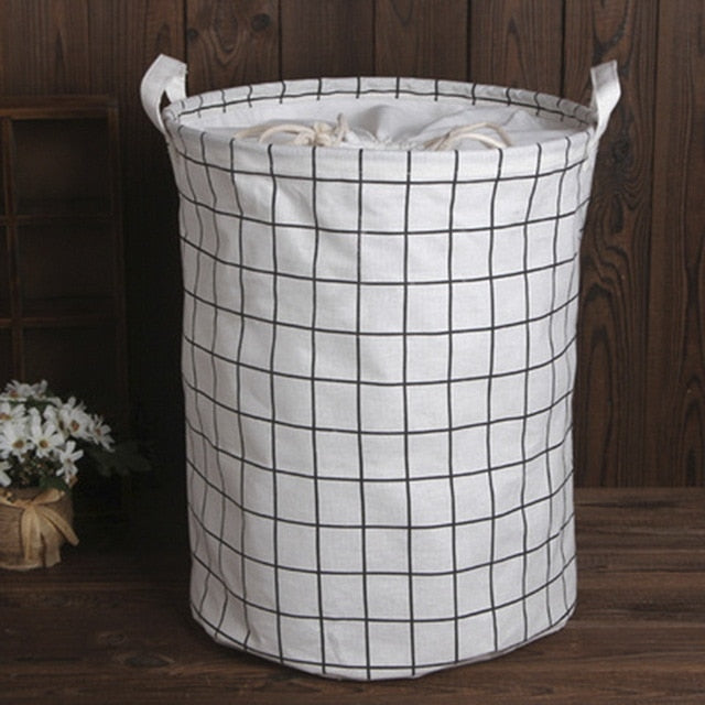 1pc Folding Laundry Basket Round Storage Bin Bag Large Hamper Collapsible Clothes Toy Basket Bucket Organizer Large Capacity