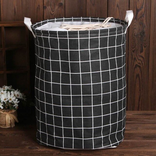 1pc Folding Laundry Basket Round Storage Bin Bag Large Hamper Collapsible Clothes Toy Basket Bucket Organizer Large Capacity