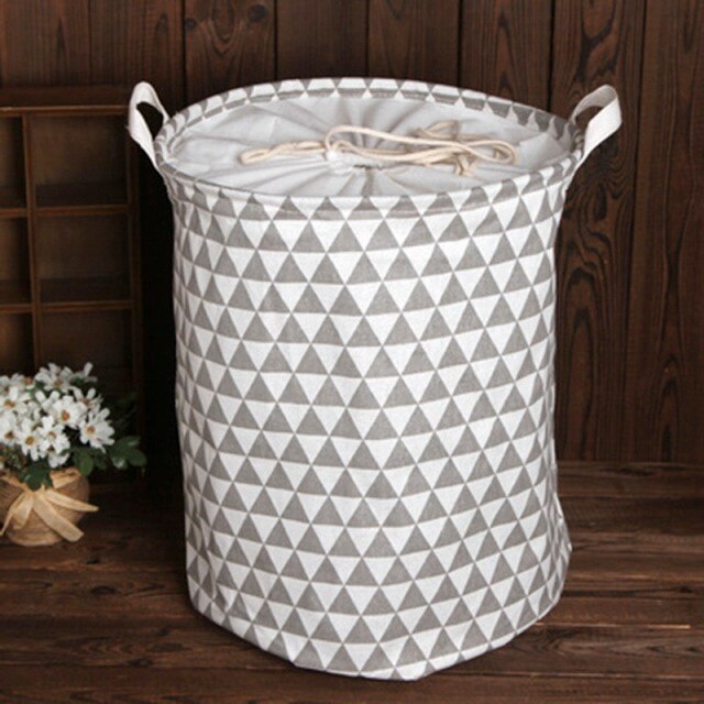 1pc Folding Laundry Basket Round Storage Bin Bag Large Hamper Collapsible Clothes Toy Basket Bucket Organizer Large Capacity