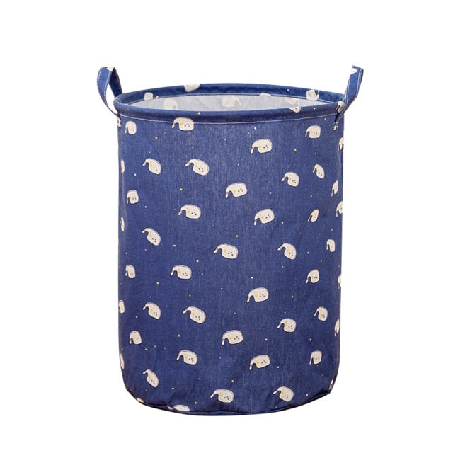 1pc Folding Laundry Basket Round Storage Bin Bag Large Hamper Collapsible Clothes Toy Basket Bucket Organizer Large Capacity