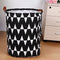 1pc Folding Laundry Basket Round Storage Bin Bag Large Hamper Collapsible Clothes Toy Basket Bucket Organizer Large Capacity