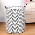 1pc Folding Laundry Basket Round Storage Bin Bag Large Hamper Collapsible Clothes Toy Basket Bucket Organizer Large Capacity