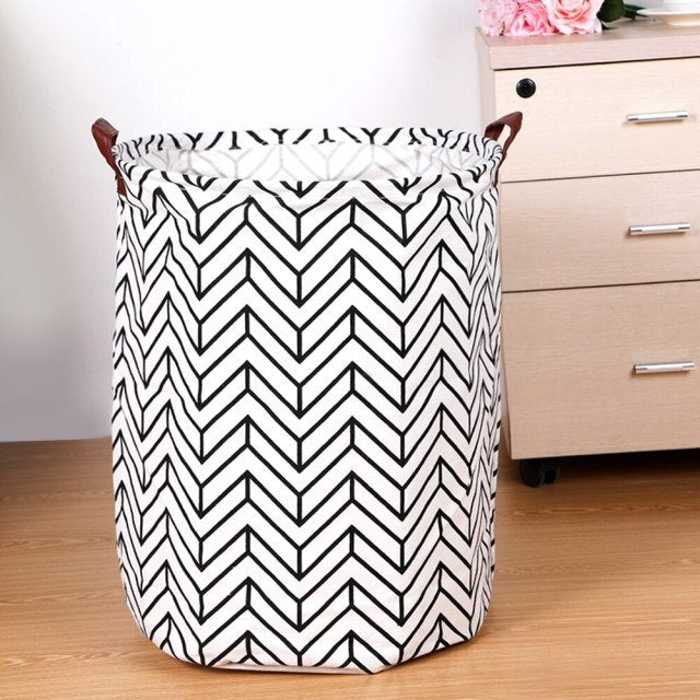 1pc Folding Laundry Basket Round Storage Bin Bag Large Hamper Collapsible Clothes Toy Basket Bucket Organizer Large Capacity