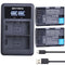 2X 2650mAh LP E6 LPE6 LP-E6 E6N Battery + LED Dual Charger For Canon EOS 5DS R 5D Mark II 5D Mark III 6D 7D 70D 80D Camera