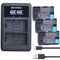 2X 2650mAh LP E6 LPE6 LP-E6 E6N Battery + LED Dual Charger For Canon EOS 5DS R 5D Mark II 5D Mark III 6D 7D 70D 80D Camera