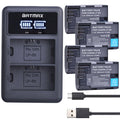 2X 2650mAh LP E6 LPE6 LP-E6 E6N Battery + LED Dual Charger For Canon EOS 5DS R 5D Mark II 5D Mark III 6D 7D 70D 80D Camera