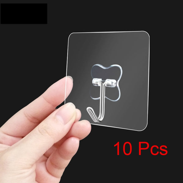 1-10Pcs 6x6cm Transparent Strong Self Adhesive Door Wall Hangers Hooks Suction Heavy Load Rack Cup Sucker for Kitchen Bathroom