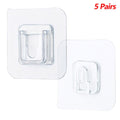 1-10Pcs 6x6cm Transparent Strong Self Adhesive Door Wall Hangers Hooks Suction Heavy Load Rack Cup Sucker for Kitchen Bathroom