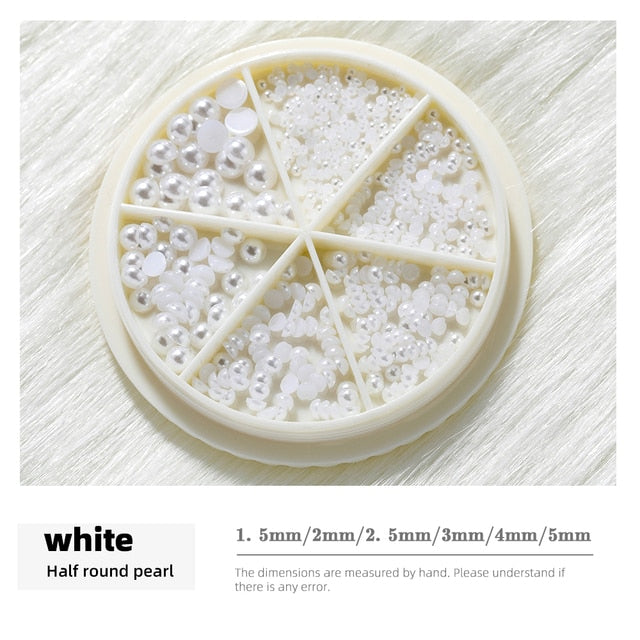 3D New nail decoration, three-dimensional half pearl, pearl,, decoration DIY beauty and nail products, DIY, various sizes