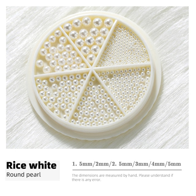 3D New nail decoration, three-dimensional half pearl, pearl,, decoration DIY beauty and nail products, DIY, various sizes