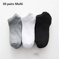 20/30pairs/Men's Casual Boat Socks Solid Color Socks Shallow Mouth Breathable Soft Socks Men's Shoes Gifts Ankle Socks Wholesale