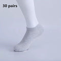 20/30pairs/Men's Casual Boat Socks Solid Color Socks Shallow Mouth Breathable Soft Socks Men's Shoes Gifts Ankle Socks Wholesale