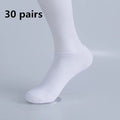 20/30pairs/Men's Casual Boat Socks Solid Color Socks Shallow Mouth Breathable Soft Socks Men's Shoes Gifts Ankle Socks Wholesale
