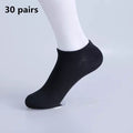 20/30pairs/Men's Casual Boat Socks Solid Color Socks Shallow Mouth Breathable Soft Socks Men's Shoes Gifts Ankle Socks Wholesale