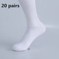 20/30pairs/Men's Casual Boat Socks Solid Color Socks Shallow Mouth Breathable Soft Socks Men's Shoes Gifts Ankle Socks Wholesale