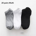 20/30pairs/Men's Casual Boat Socks Solid Color Socks Shallow Mouth Breathable Soft Socks Men's Shoes Gifts Ankle Socks Wholesale