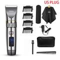 Riwa Barber Hair Clipper LED Screen Washable Electric Hair Trimmer Rechargeable Professional Hair Machine Hair Trimmer For Men