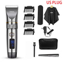 Riwa Barber Hair Clipper LED Screen Washable Electric Hair Trimmer Rechargeable Professional Hair Machine Hair Trimmer For Men