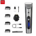 Riwa Barber Hair Clipper LED Screen Washable Electric Hair Trimmer Rechargeable Professional Hair Machine Hair Trimmer For Men
