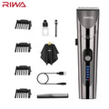 Riwa Barber Hair Clipper LED Screen Washable Electric Hair Trimmer Rechargeable Professional Hair Machine Hair Trimmer For Men