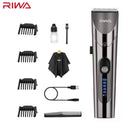 Riwa Barber Hair Clipper LED Screen Washable Electric Hair Trimmer Rechargeable Professional Hair Machine Hair Trimmer For Men
