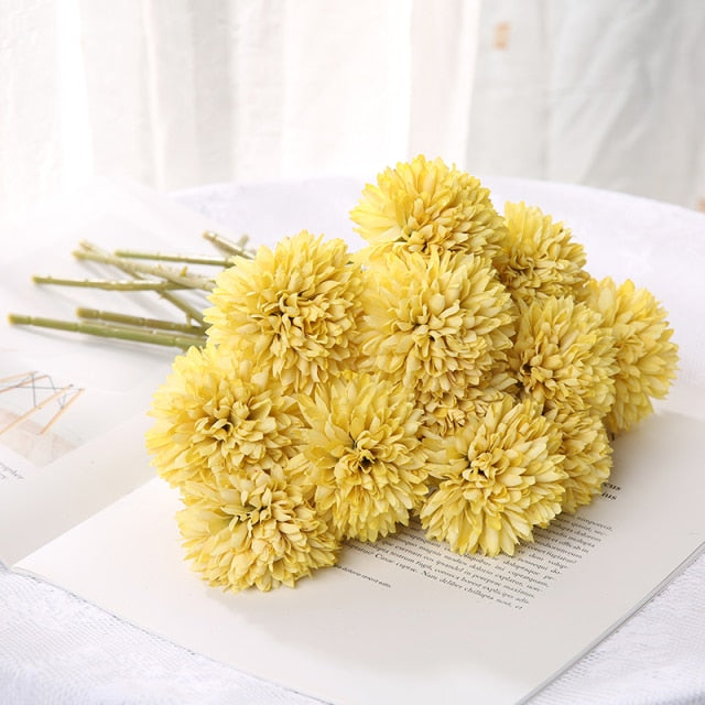 1/3/5PcsBunch Artificial Flower Bouquet Silk Dandelion Flower Ball Fake Flowers DIY Home Widding Decoration Valentines Day Gifts
