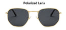 2021 Square Sunglases Men Hexagon Sun glasses Mannen Women Metal Frame Fishing Glasses Gold gray Eyewear lentes de sol hombre