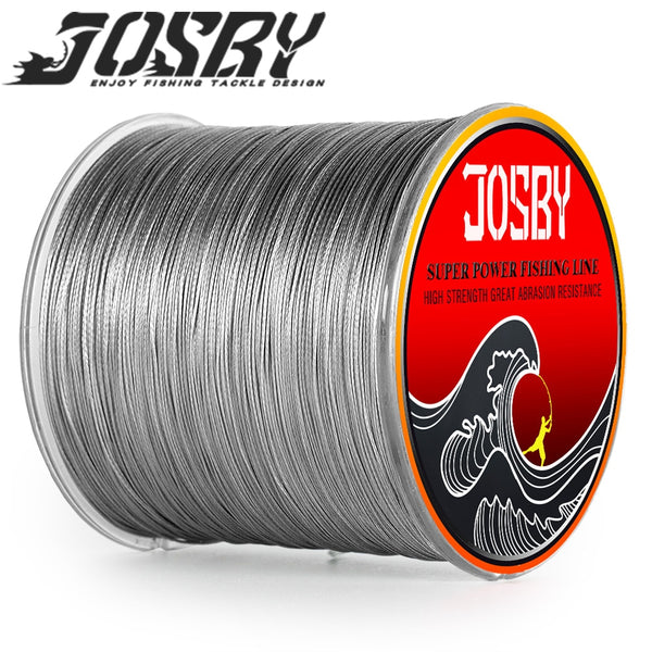 JOSBY 8 Strand Japan Super Strong PE Braided Fishing Line Multifilament Fishing Line 500m Braid Thread Black 8 Braid 18LBS-85LBS