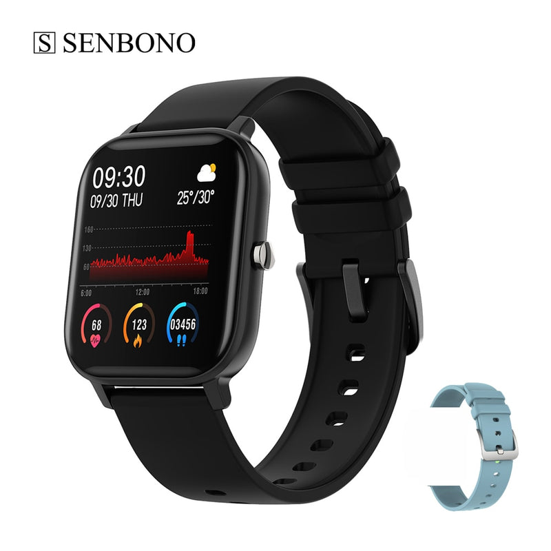 SENBONO P8 Smartwatch IP67 Waterproof  Smart Clock Women Relogio Inteligente Smart Watch Male support Heart Rate Fitness Tracker