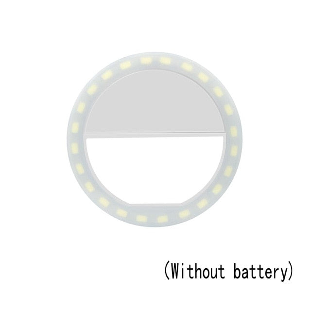 Novelty Led Fill Light Ring Selfie Lamp for Phone Camera Portable ClipOn Lamps Women Girl Night Darkness Beauty Enhancing Lights