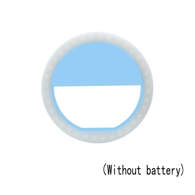 Novelty Led Fill Light Ring Selfie Lamp for Phone Camera Portable ClipOn Lamps Women Girl Night Darkness Beauty Enhancing Lights