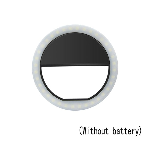 Novelty Led Fill Light Ring Selfie Lamp for Phone Camera Portable ClipOn Lamps Women Girl Night Darkness Beauty Enhancing Lights