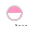 Novelty Led Fill Light Ring Selfie Lamp for Phone Camera Portable ClipOn Lamps Women Girl Night Darkness Beauty Enhancing Lights