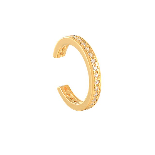 1 pcs European and American 925 Sterling Silver Clip on Earrings for Women Geometric Gold Silver Clip Earrings Without Piercing