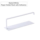 Mosodo Non Perforated Paper Towel Holder Toilet Paper Hanger Roll Paper Holder Fresh Film Storage Rack Wall Hanging Shelf