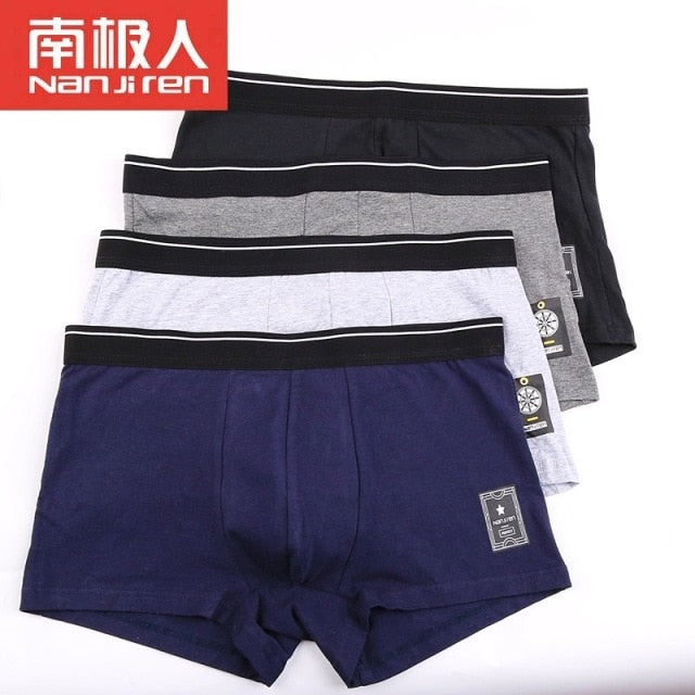 2021 Men Underwear Boxer Shorts Panties Solid Shorts Brand Underpants Men 100% Cotton Breathable Mid Waist Shorts Men L-3XL