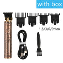 USB Rechargeable Hair Trimmer Electric Cordless Skeleton Hair Clipper Shaver Trimmer Men Barber Hair Cutting Machine 0mm Razor