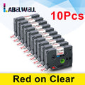 Labelwell 10pcs laminated Compatible for label tape 231 131 6/9/12mm Black on white tape 431 531 631 131 221 211 Printer Ribbon