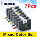 Labelwell 10pcs laminated Compatible for label tape 231 131 6/9/12mm Black on white tape 431 531 631 131 221 211 Printer Ribbon