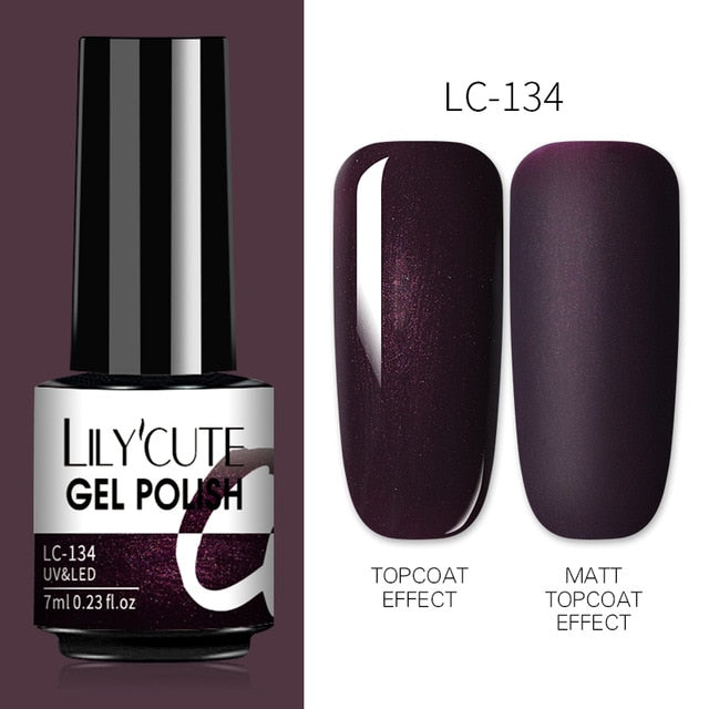 LILYCUTE 7ml Nails Gel Polish Fall Winter Color Long Lasting Hybrid For Base Top Coat Soak Off UV LED DIY Nail Art Gel