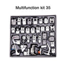 INNE 11-82pcs/Set Sewing Machine Presser Foot Press For Brother Singer Kit Braiding Blind Stitch OverLock Zipper Ruler Parts