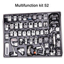 INNE 11-82pcs/Set Sewing Machine Presser Foot Press For Brother Singer Kit Braiding Blind Stitch OverLock Zipper Ruler Parts