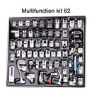 INNE 11-82pcs/Set Sewing Machine Presser Foot Press For Brother Singer Kit Braiding Blind Stitch OverLock Zipper Ruler Parts