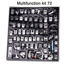 INNE 11-82pcs/Set Sewing Machine Presser Foot Press For Brother Singer Kit Braiding Blind Stitch OverLock Zipper Ruler Parts