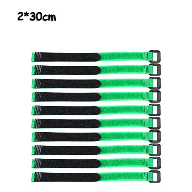 10 PC 2*50cm  Reusable Fastening Bike Tie Nylon Hook & Loop Durable Multil Purpose Self-adhesive High Quality Strap Cable Ties