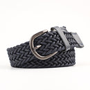 Vintage Bohemian Wide Belt Summer Wooden Buckle Wild Braided Belt Female Leopard Buckle Linen Weave Women Fake Straw Waist Belt